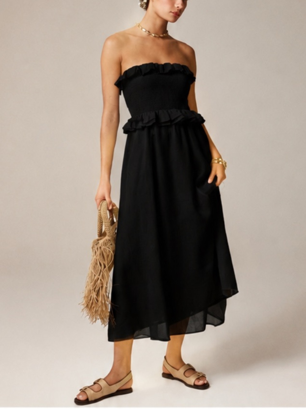 NEW J. Crew Petite Ravenna Dress in Ramie